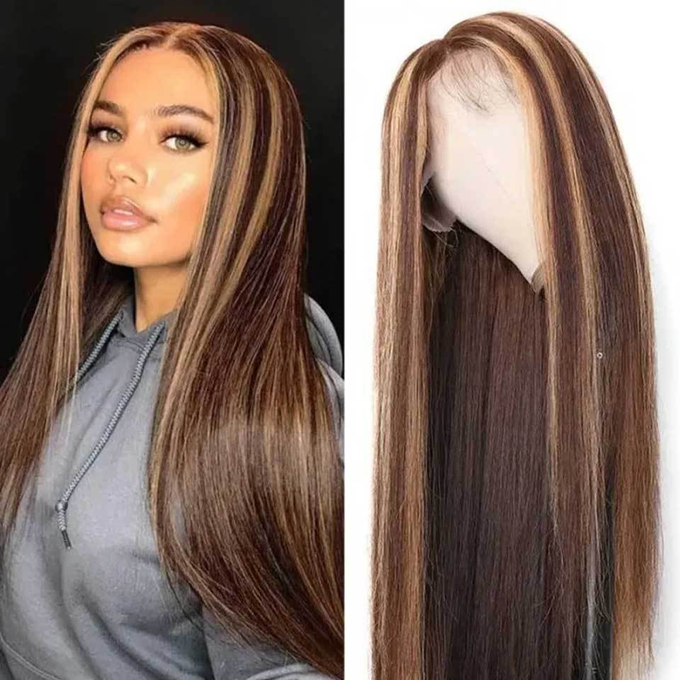 4/27 T-Shaped & Lace Front Human Hair Wig – Versatile Bangs & Multiple Densities