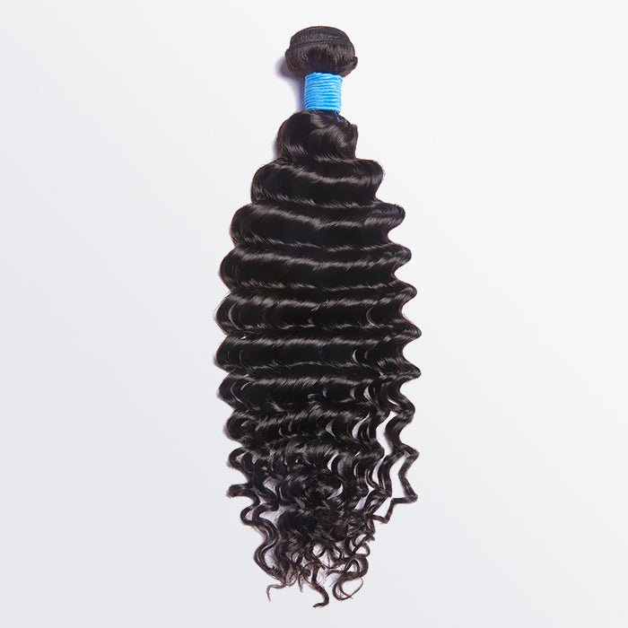 10 - 30 Inch Deep Wavy Virgin Brazilian Hair 1B Natural Black - Lordess Beauty