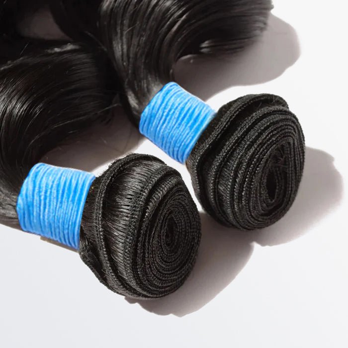 10 - 30 Inch Loose Wavy Virgin Brazilian Hair 1B Natural Black - Lordess Beauty