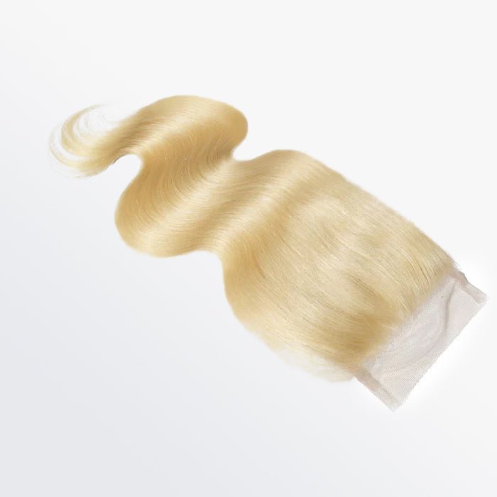 12 - 20 Inch 4" x 4" Body Wavy Free Parted 12A 613 Lace Closure - Lordess Beauty