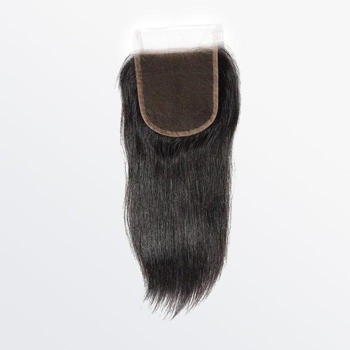 12 - 20 Inch 4.5" x 4.5" Upgrade Straight Free Parted Lace Closure 1B Natural Black - Lordess Beauty