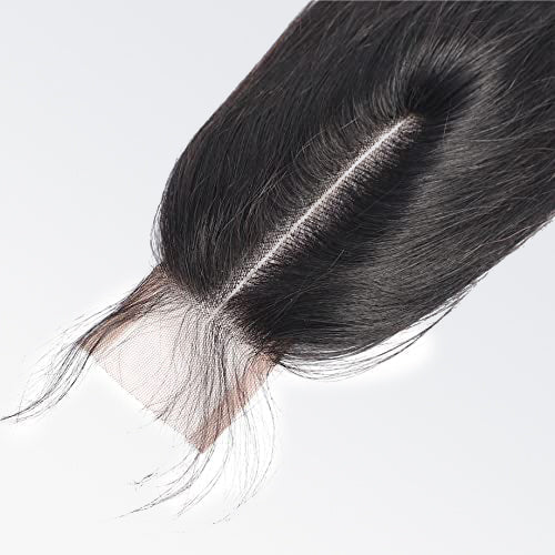 12 - 20 Inches 2" x 6" Upgrade Straight Transparent Lace Closure 1B Natural Black - Lordess Beauty
