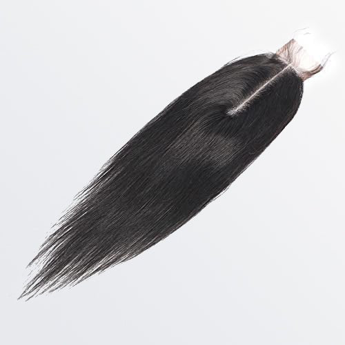 12 - 20 Inches 2" x 6" Upgrade Straight Transparent Lace Closure 1B Natural Black - Lordess Beauty