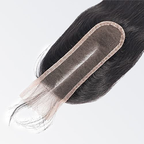 12 - 20 Inches 2" x 6" Upgrade Straight Transparent Lace Closure 1B Natural Black - Lordess Beauty