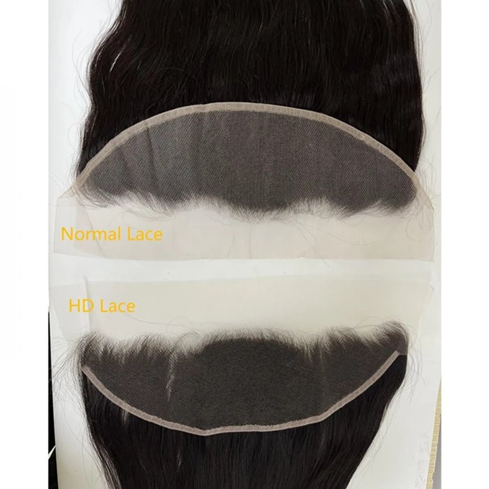 14 - 20 Inch 13" x 4" HD Body Wavy Free Parted Frontal 1B Natural Black - Lordess Beauty