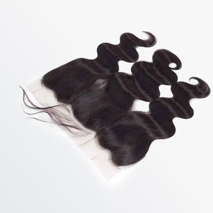 14 - 20 Inch 13" x 6" HD Body Wavy Free Parted Frontal 1B Natural Black - Lordess Beauty