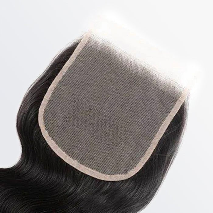 14 - 20 Inch 5" x 5" HD Straight Free Parted Lace Closure 1B Natural Black - Lordess Beauty