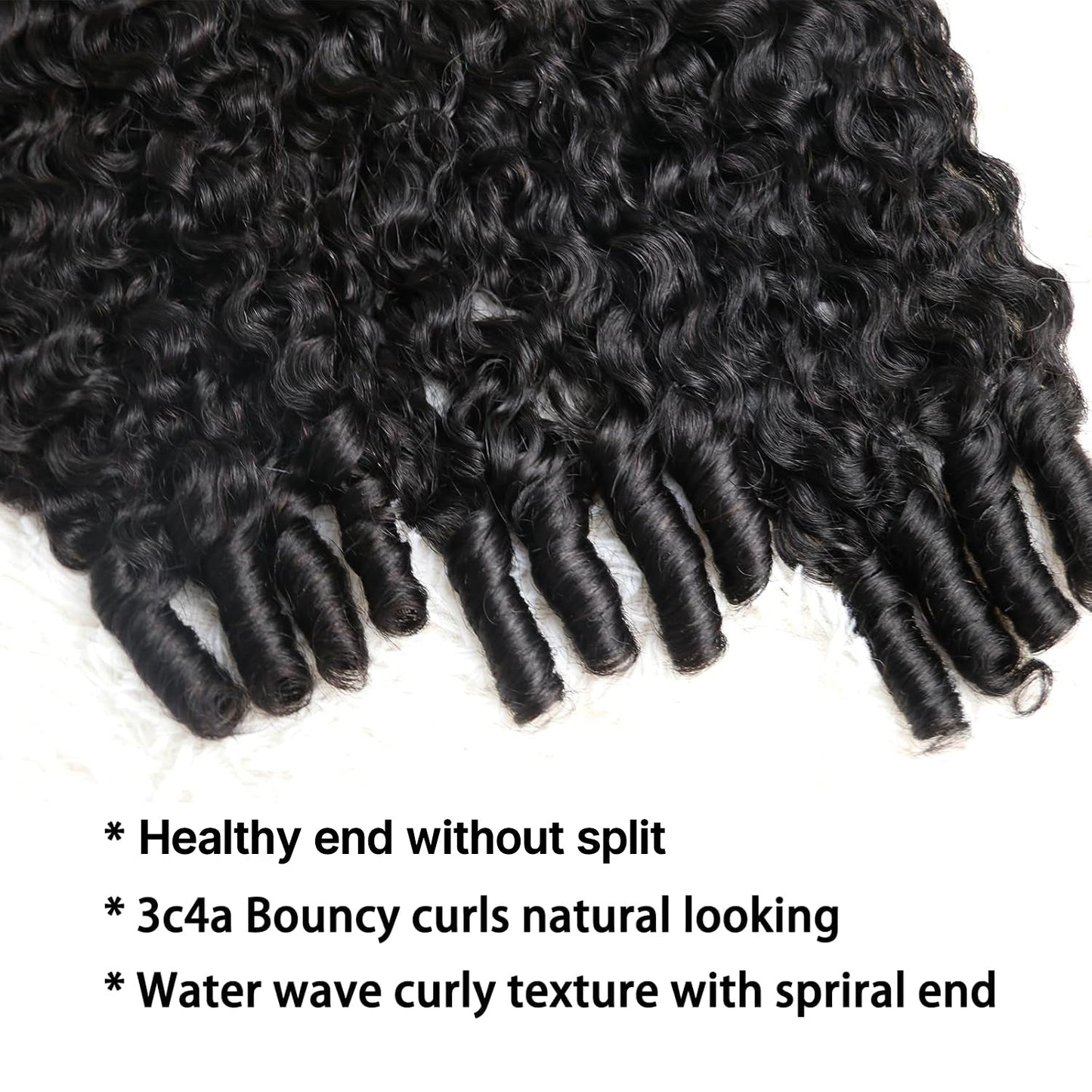 14 - 28 Inch Burmese Curly Bundles Virgin Brazilian Hair 1B Natural Black - Lordess Beauty