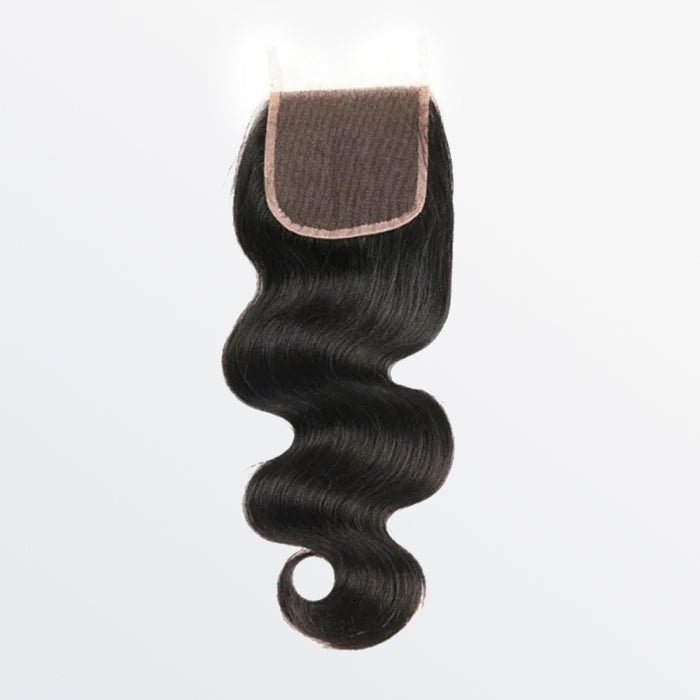 14–20 Inch HD 4x4 Body Wave Lace Closure 1B – Virgin Human Hair, Free Part, Pre - Plucked - Lordess Beauty