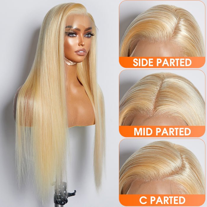 16 - 30 Inch Pre - Plucked 13"x4" 613 Straight Lace Frontal Wig 150% Density - Lordess Beauty