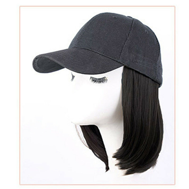 Effortless Elegance Hat Wig – Short Straight Hair Design
