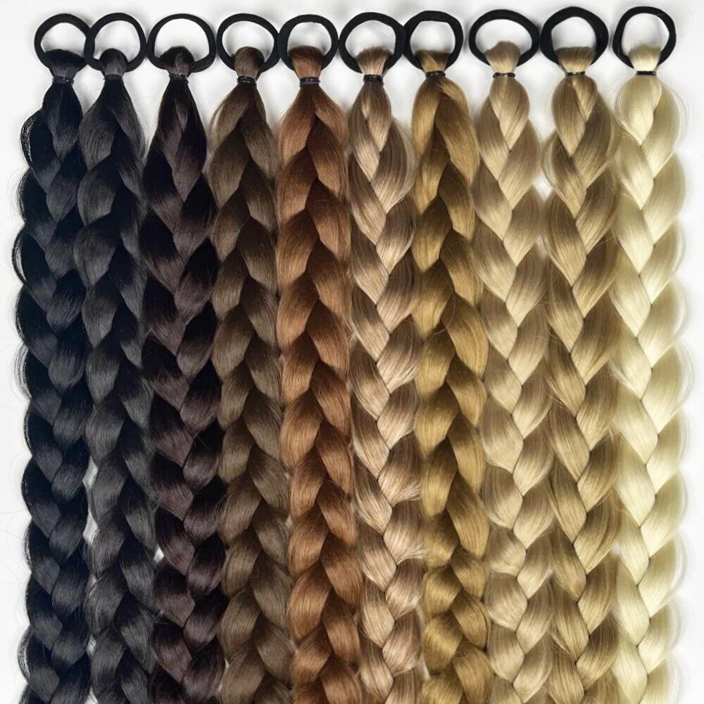 Sleek 24-Inch Braided Ponytail Extension – Heat-Styling Friendly