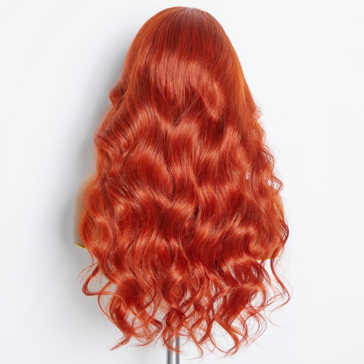 24 Inches 13"x4" Body Wavy Wear & Go Glueless Orange Lace Frontal Wig - 100% Human Hair - Lordess Beauty