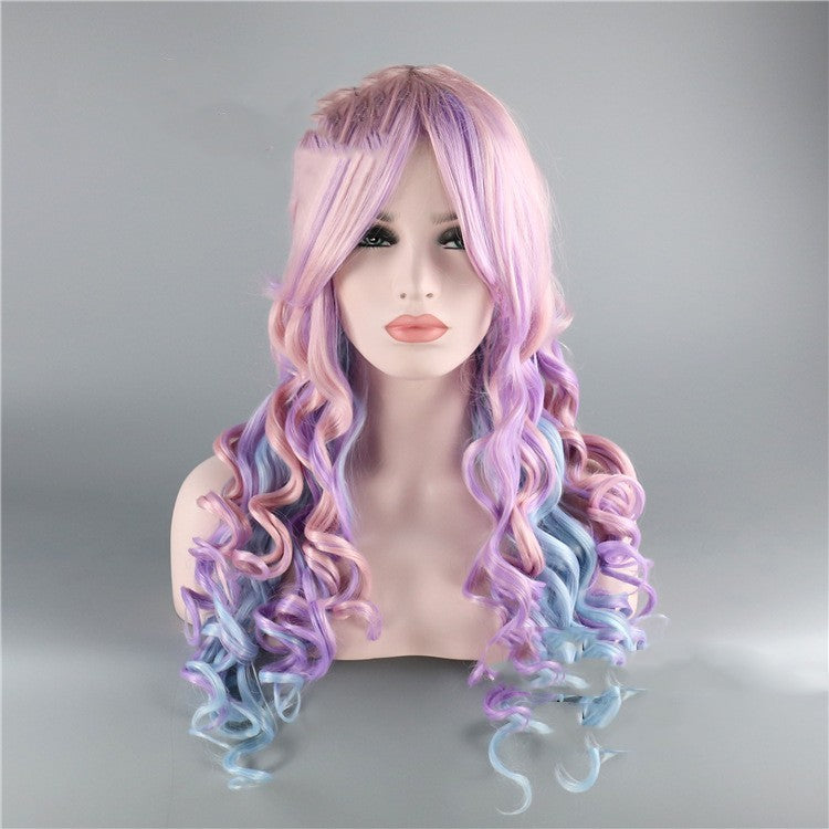 Cosplay Wig – Long Curly Elegance in Dreamy Pastel Hues