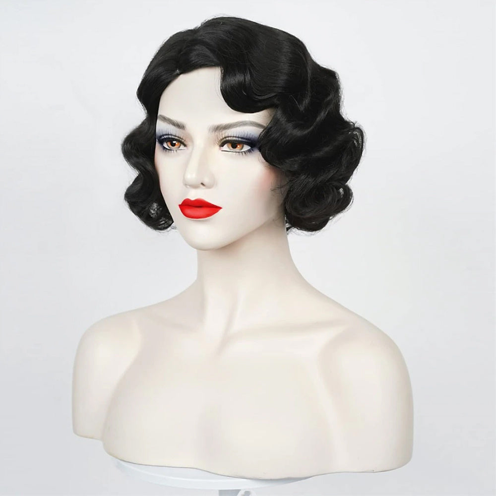 Vintage Glam Anime Finger Wave Wig Set – Perfect for Fantasy & Cosplay