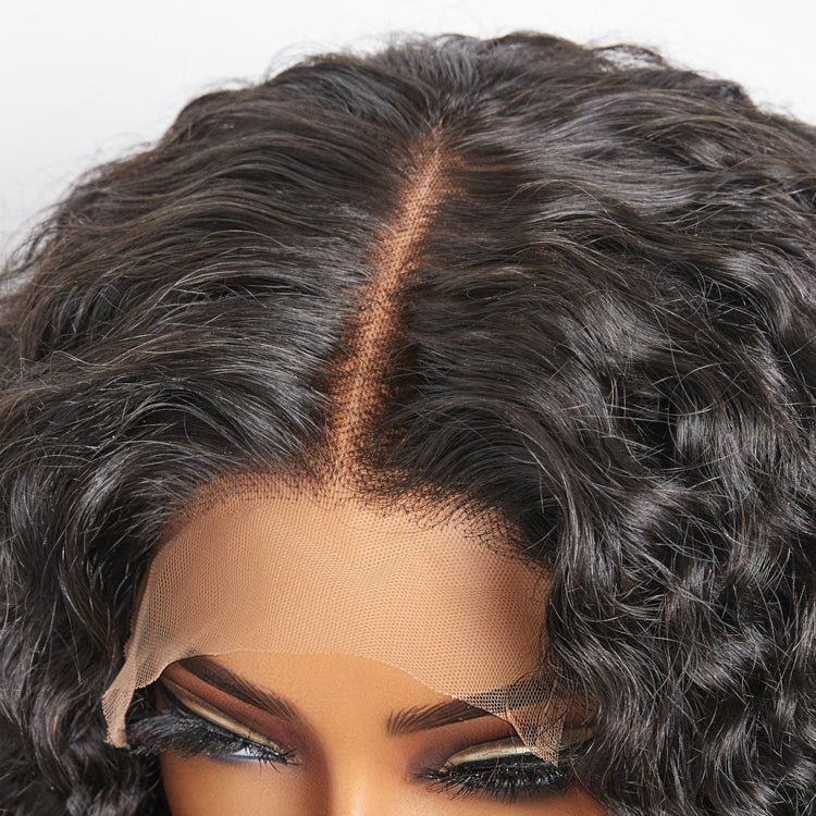 5x5 Glueless Lace Closure Bob Wig 150% Density Water Wave - Lordess Beauty