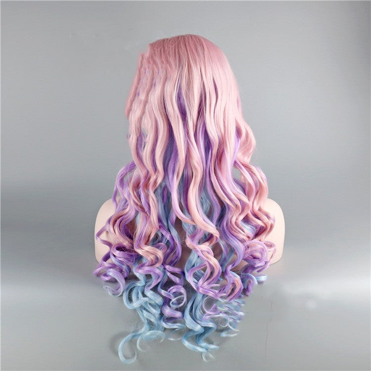 Cosplay Wig – Long Curly Elegance in Dreamy Pastel Hues