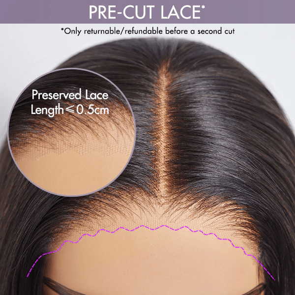 8" Short Curly Glueless Wig – HD Lace Side Part (MB27) - Lordess Beauty