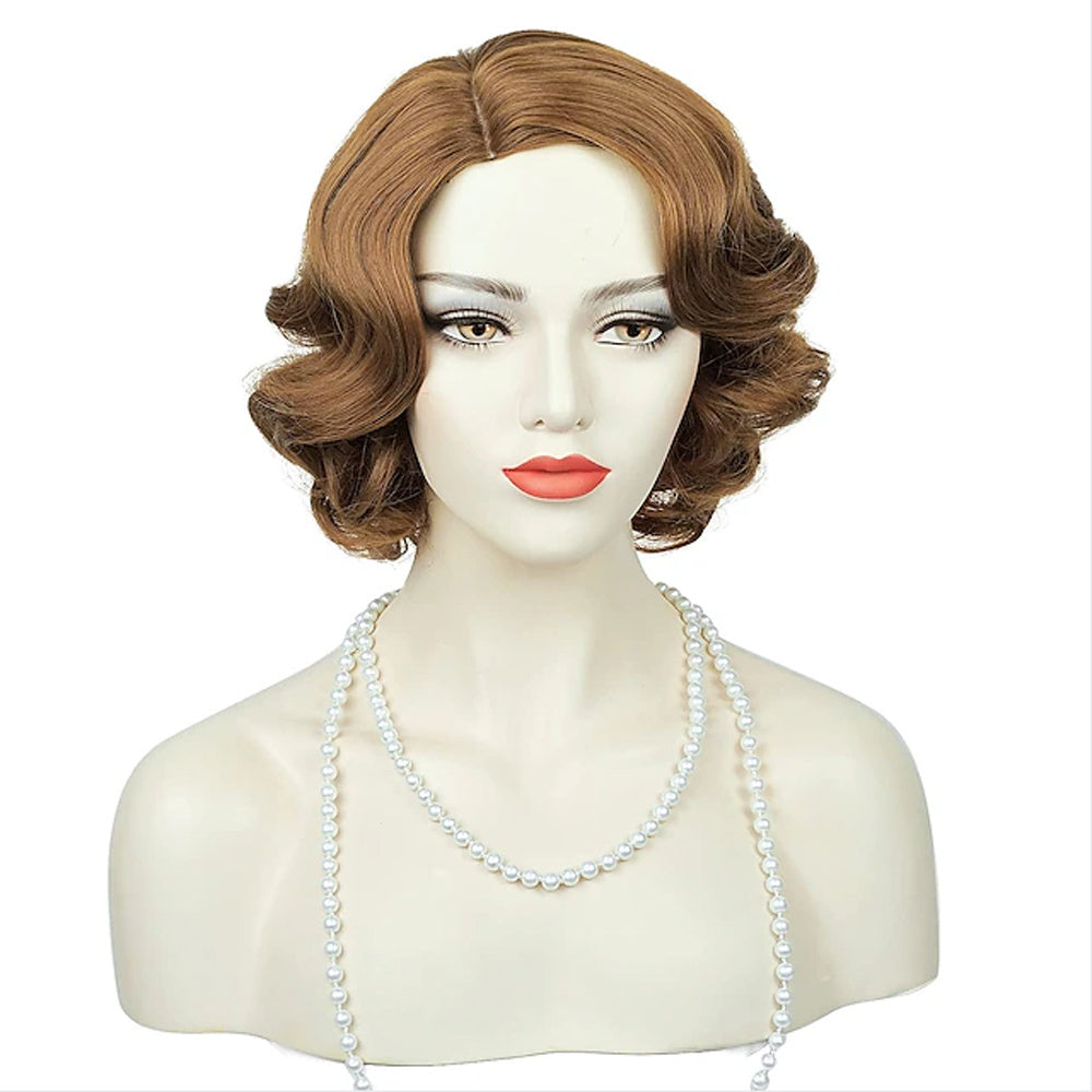 Vintage Glam Anime Finger Wave Wig Set – Perfect for Fantasy & Cosplay