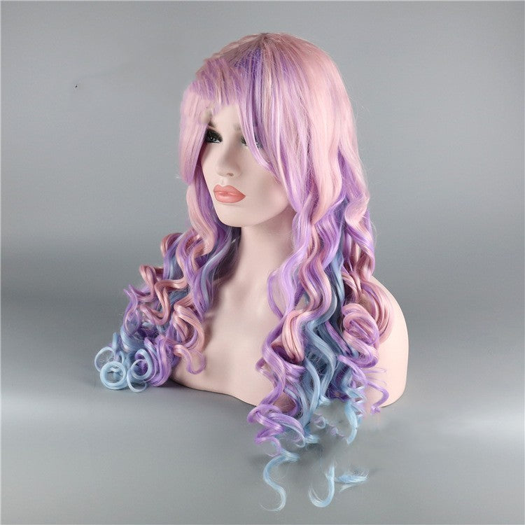 Cosplay Wig – Long Curly Elegance in Dreamy Pastel Hues
