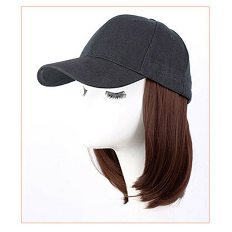 Effortless Elegance Hat Wig – Short Straight Hair Design
