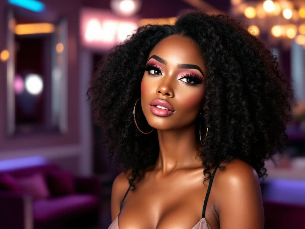 Afro Kinky 4x4 Transparent Closure Wig