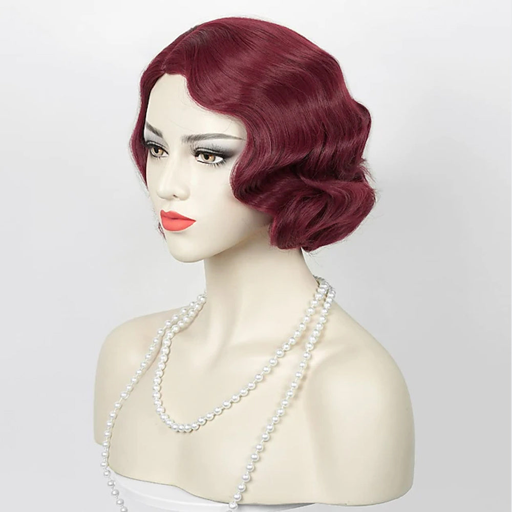 Vintage Glam Anime Finger Wave Wig Set – Perfect for Fantasy & Cosplay