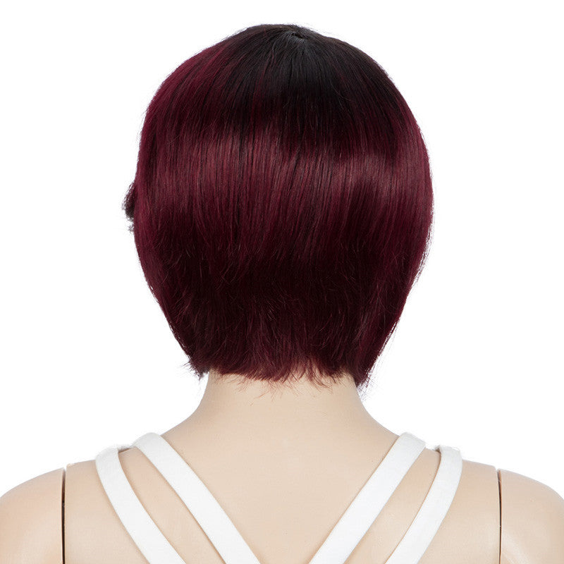 Chic Wine Red Bob Wig – Sleek & Stylish