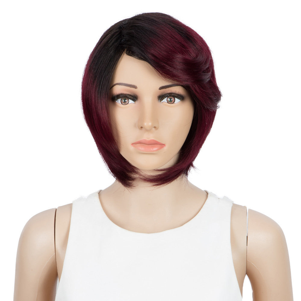 Chic Wine Red Bob Wig – Sleek & Stylish