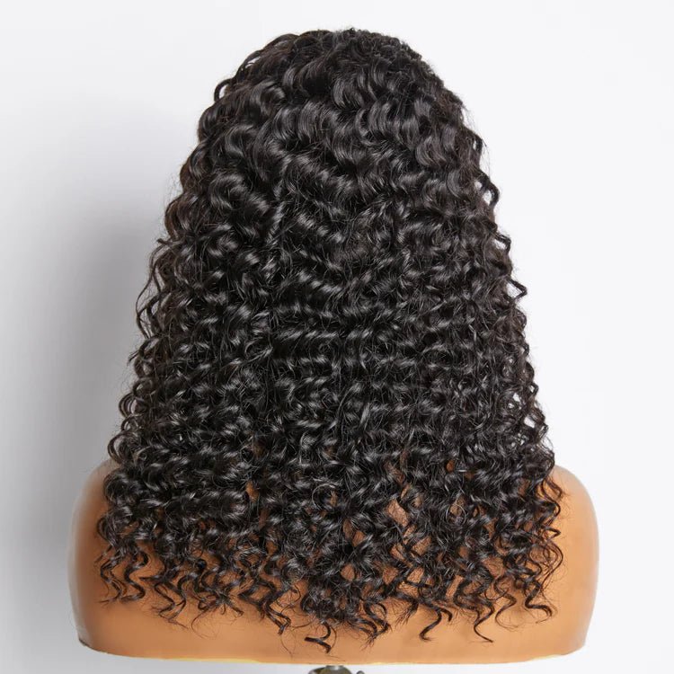Glueless 3D Cap Pre - bleached Deep Curly 13x4 Transparent Lace Front Wig 150% Density - Lordess Beauty