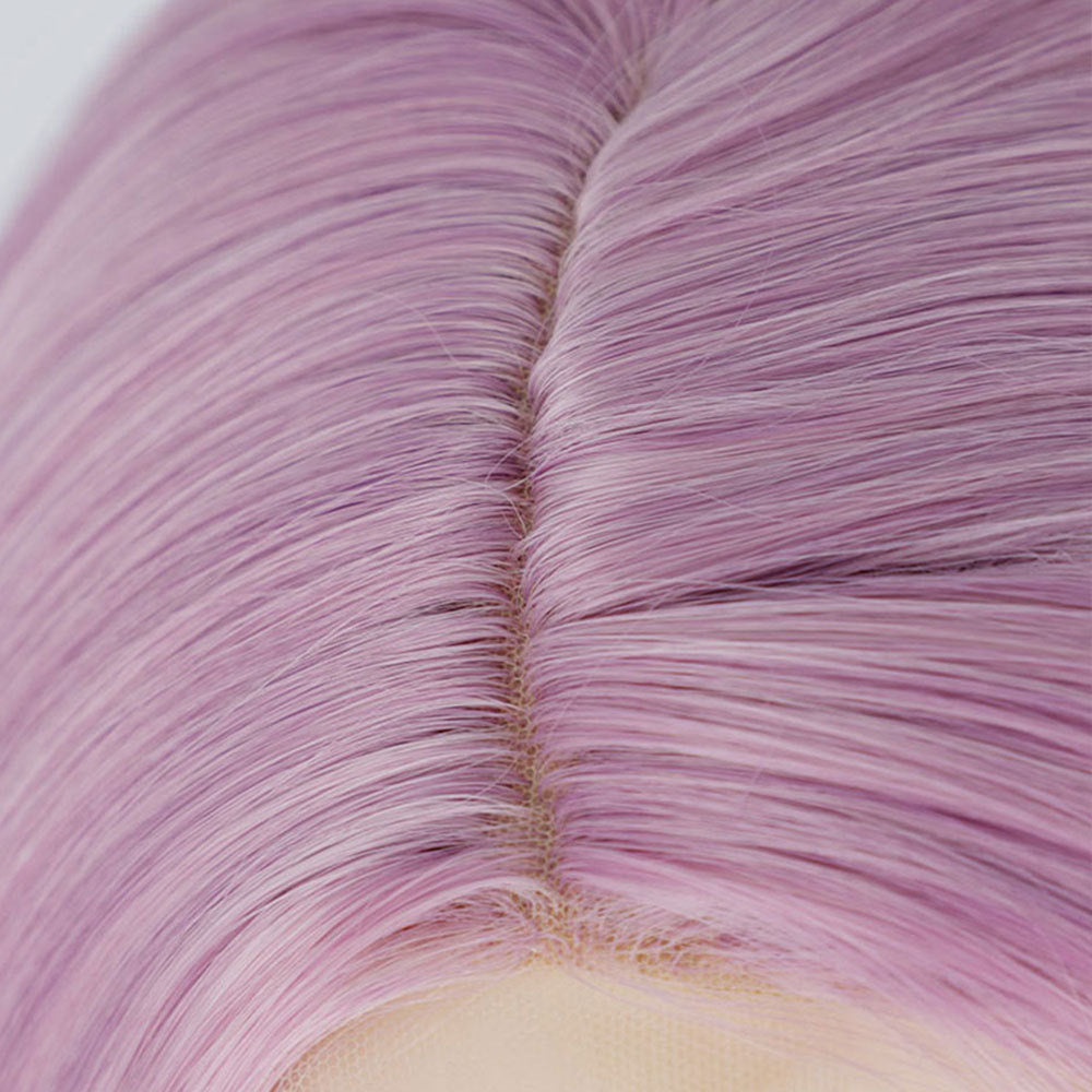 Dreamy Pink & Lavender Short Curly Lace Wig – Effortless Elegance