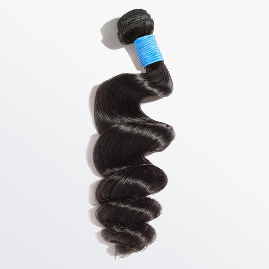 10 - 30 Inch Loose Wavy Virgin Brazilian Hair 1B Natural Black - Lordess Beauty