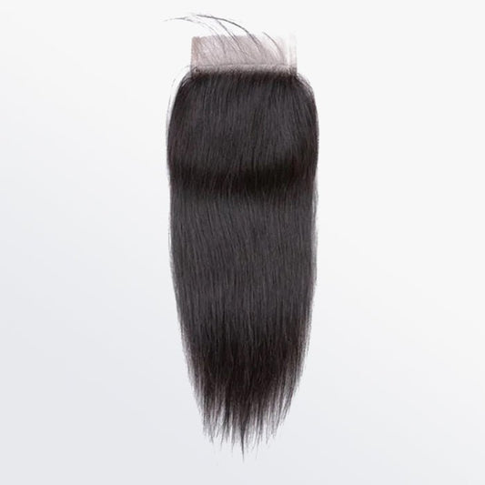 14–20 Inch HD 4x4 Straight Lace Closure 1B – Transparent, Free Part, Virgin Human Hair - Lordess Beauty