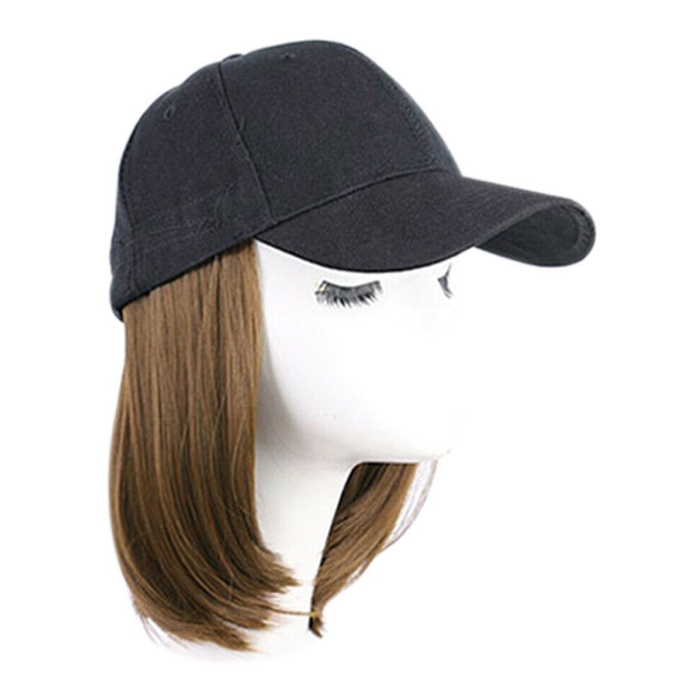 Effortless Elegance Hat Wig – Short Straight Hair Design