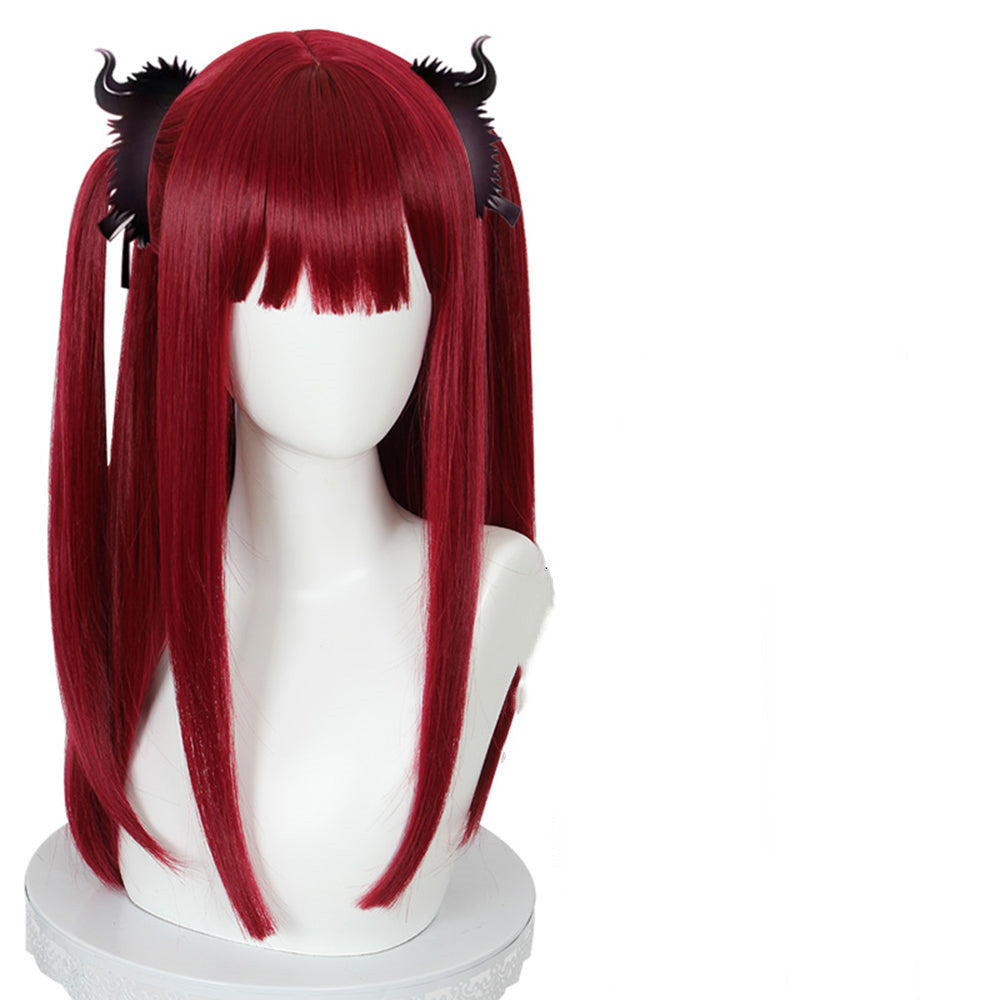 Burgundy Glam Cosplay Wig – Anime-Inspired Elegance