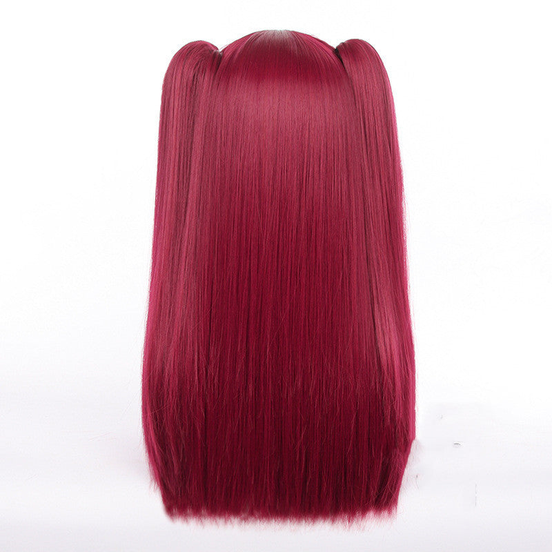 Burgundy Glam Cosplay Wig – Anime-Inspired Elegance