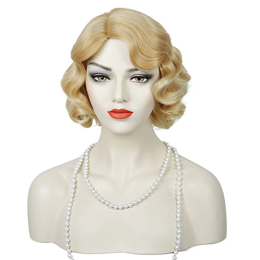 Vintage Glam Anime Finger Wave Wig Set – Perfect for Fantasy & Cosplay