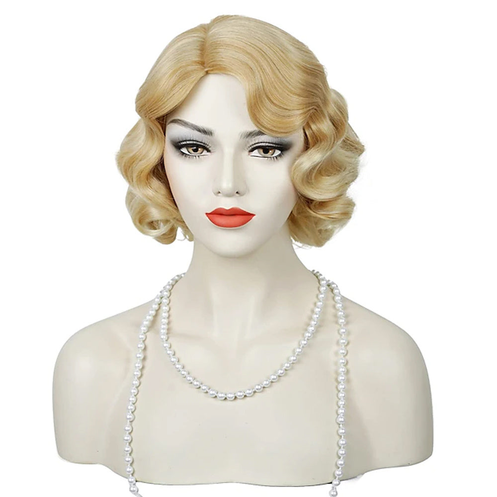Vintage Glam Anime Finger Wave Wig Set – Perfect for Fantasy & Cosplay