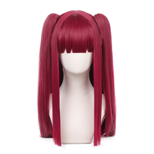 Burgundy Glam Cosplay Wig – Anime-Inspired Elegance