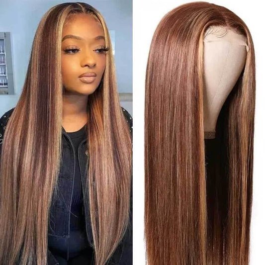 4/27 T-Shaped & Lace Front Human Hair Wig – Versatile Bangs & Multiple Densities