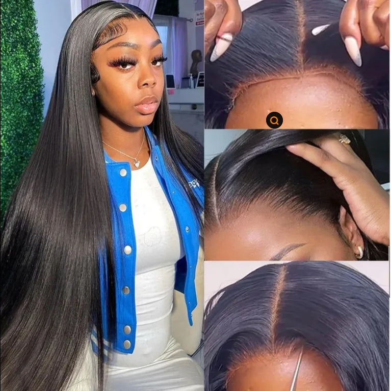 7x5 HD Lace Pre-Cut Straight Lace Front Brazilian Wig – Silky Straight Remy Hair