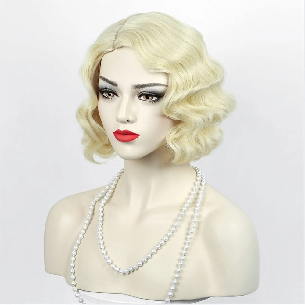Vintage Glam Anime Finger Wave Wig Set – Perfect for Fantasy & Cosplay