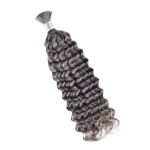 Grey Deep Wave Braiding Human Hair - Lordess Beauty