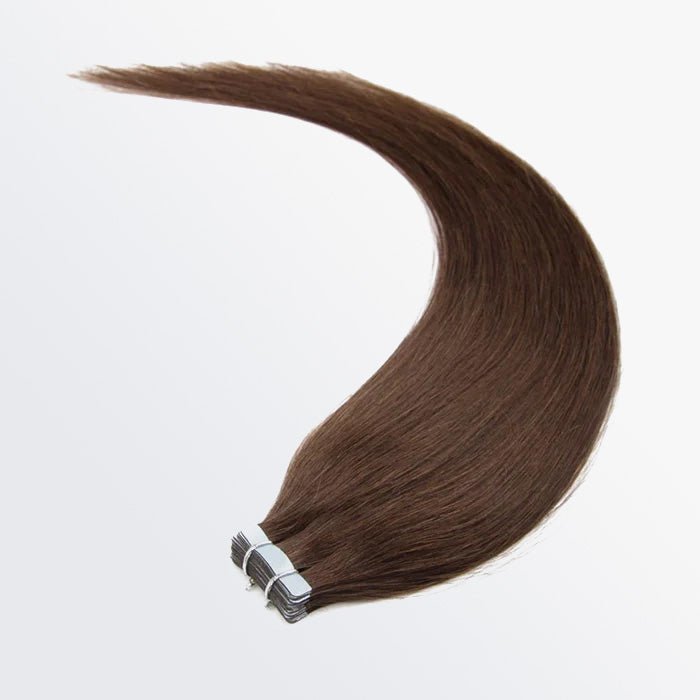 Premium Quality Straight Tape In Remy Hair Extensions 4 Chocolate Brown - Lordess Beauty