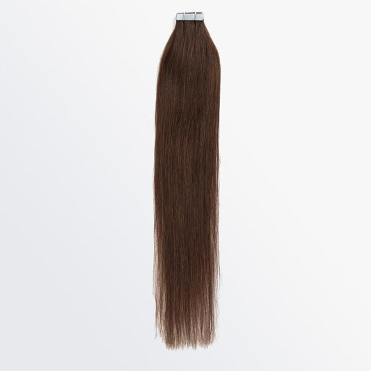 Premium Quality Straight Tape In Remy Hair Extensions 4 Chocolate Brown - Lordess Beauty