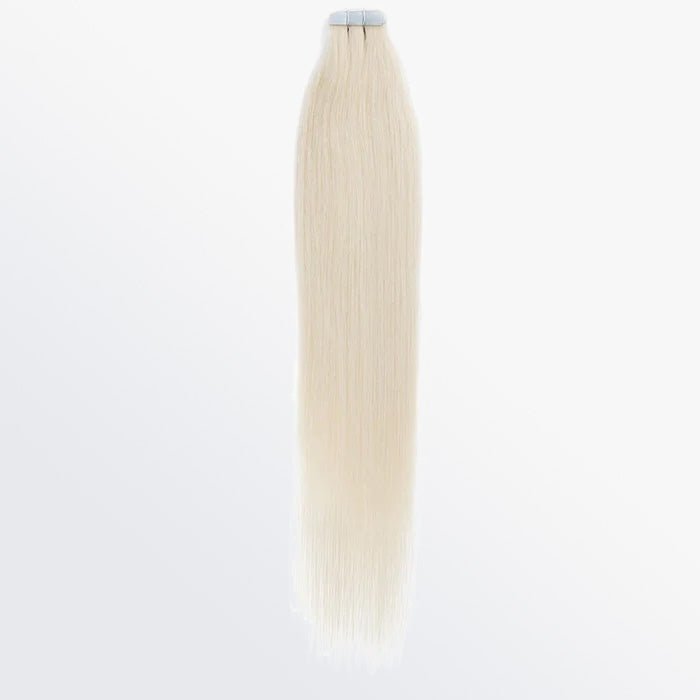 Premium Quality Straight Tape In Remy Hair Extensions 60 White Blonde - Lordess Beauty