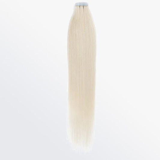 Premium Quality Straight Tape In Remy Hair Extensions 60 White Blonde - Lordess Beauty