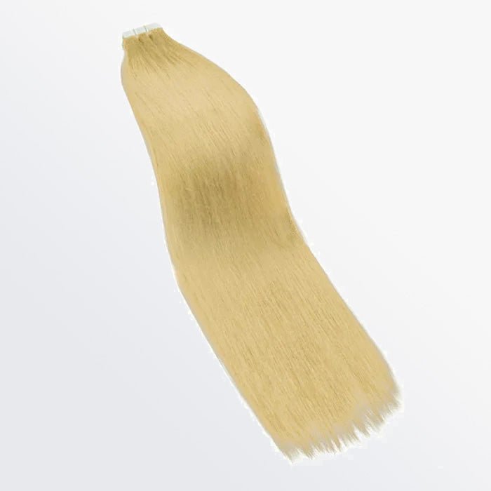 Premium Quality Straight Tape In Remy Hair Extensions 613 Lightest Blonde - Lordess Beauty
