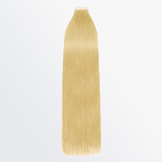 Premium Quality Straight Tape In Remy Hair Extensions 613 Lightest Blonde - Lordess Beauty